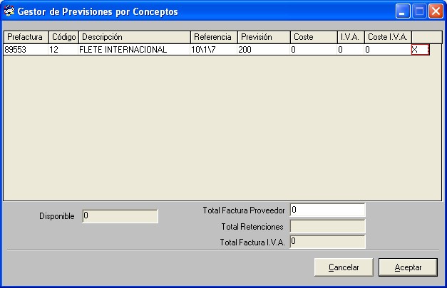 Gestor de facturas proveedores