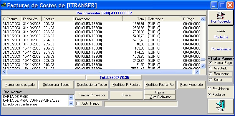 Gestor de facturas proveedores