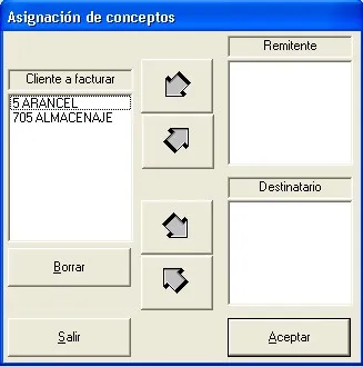 Captura de pantalla 20 — Ayuda WINTRANS: Partidas