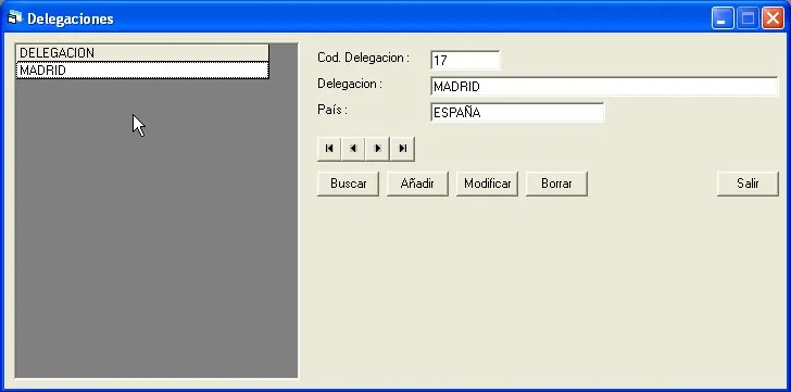 Captura de pantalla — Ayuda WINTRANS: Delegaciones